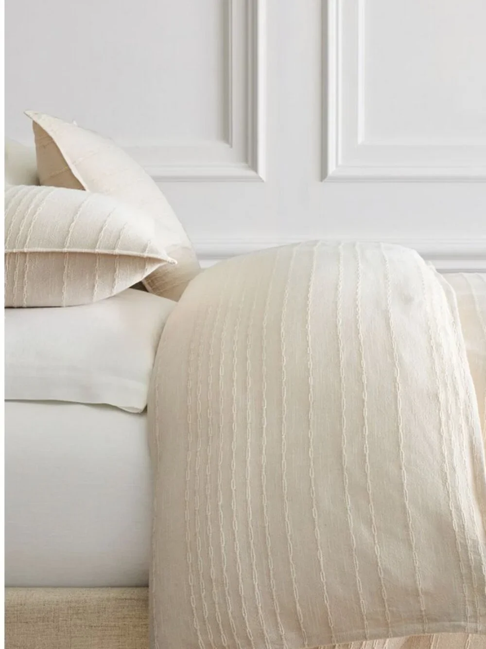 New! West Elm Reese Linen Cotton Queen Duvet Cover & Standard + Euro Sham Set